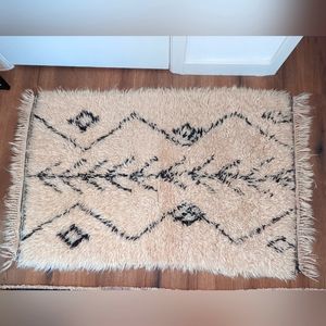 Hand-woven Moroccan wool rug